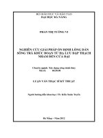 Nghiên cứu giải pháp ổn định lòng dẫn sông trà khúc đoạn từ hạ lưu đập thạch nham tới cửa đại