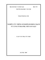 Nghiên cứu thông số doppler động mạch tử cung ở thai phụ tiền sản giật