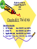 Chuyên đề 8: Thể dị bội