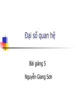 Bài giảng đại số quan hệ