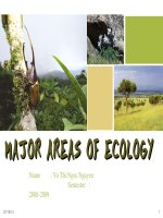 MAJOR AREA OF ECOLOGY