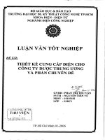 Thiết kế cung cấp điện cho công ty dược trung ương và phần chuyên đề