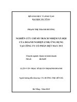 Nghiên cứu chỉ số trách nhiệm xã hội của doanh nghiệp (CSR), ứng dụng tại công ty cổ phần dệt may 29 3