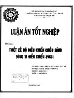 Thiết kế bộ điều khiển chiếu sáng dùng vi điều khiển 89C51