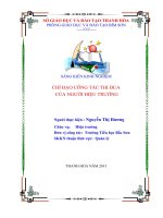 skkn chỉ đạo công tác thi đua của người hiệu trưởng thcs bắc sơn