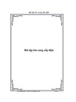 Bài tập lớn cung cấp điện
