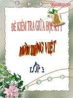 Đề kiểm tra môn Tiếng Việt