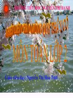 TOÁN Lớp HAI : TÒM SỐ BỊ CHIA