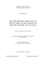 Một số phương pháp và kỹ thuật đếm cơ bản trong lý thuyết tổ hợp và áp dụng
