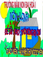 Đề tài : Thỏ bông bị ốm