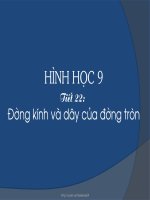 Tiết 24. Đường kính và dây của đường tròn (Toán 9)