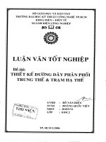 Thiết kế đường dây phân phối trung thế và trạm hạ thế