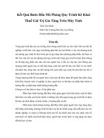 Kết Quả Bước Đầu Mô Phỏng Quy Trình Kê Khai Thuế Giá Trị Gia Tăng Trên Máy Tính