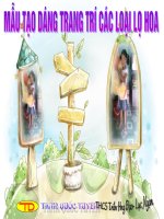 Tạo dáng, trang trí các loại lọ hoa