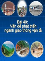 Bài 40 Giao thông vận tải