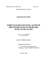Nghiên cứu áp dụng phác đồ hóa   xạ phối hợp đồng thời điều trị ung thư vòm mũi họng tái phát tại chỗ  tại vùng