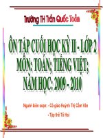 ÔN TẬP KHỐI LỚP HAI CUỐI HK II