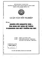 Nghiên cứu Semantic Web ứng dụng xây dựng hệ thống E Learning cho một trường Đại học