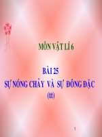 Sự nóng chảy và đông đặc
