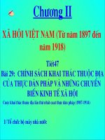 Tiết 47: Khai thac chính sách thuộc địa