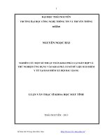 Nghiên cứu một số thuật toán khai phá luật kết hợp và thử nghiệm ứng dụng vào khai phá cơ sở dữ liệu bảo hiểm y tế tại bảo hiểm xã hội Bắc Giang