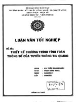 Thiết kế chương trình tính toán các thông số của tuyến thông tin quang
