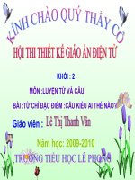 TV2- Từ chi dăc diem