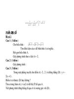 De thi vao lop 10 phan dai so