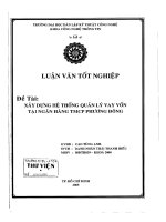 Xây dựng hệ thống quản lý vay vốn tại Ngân hàng Thương mại cổ phần Phương Đông