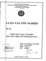 Thiết kế cung cấp điện nhà máy nhựa đô thành quận 6