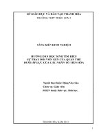skkn hướng dẫn học sinh tìm hiểu sự thay đổi vốn gen của quần thể dưới áp lực của các nhân tố tiến hóa thpt triệu sơn