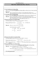 Phương trình đường thẳng ôn luyện thi đại học