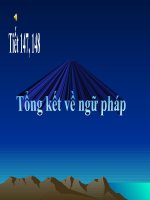 Tổng kết ngữ pháp - tiêt 147.148