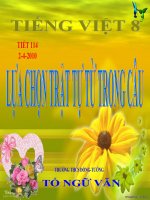 Bài. Lựa chon tật tự từ trong câu