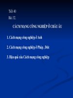 bải 32 .CMCN châu âu