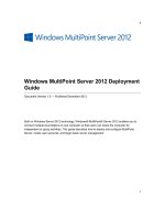 Windows MultiPoint Server 2012 Deployment Guide