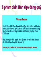 6 phẩm chất lãnh đạo đáng quý