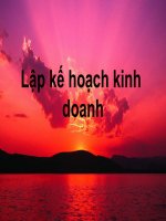 lap ke hoach kinh doanh
