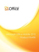 Microsoft Office Mobile 2010 Product Guide