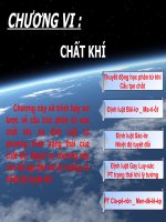 Chương VI : Chất Khí