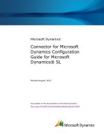Connector for Microsoft Dynamics: Configuration Guide for Microsoft Dynamics SL