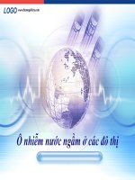 ô nhiễm nước ngầm ở các đô thị