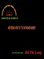 mở rộng vốn từ : Từ chỉ nghề nghiệp