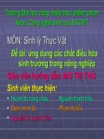 ung dung các chat dieu hoa sinh truong trong nong nghiep