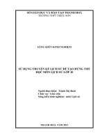 skkn sử dụng truyện kể lịch sử để tạo hứng thú học môn lịch sử lớp 10 thpt triệu sơn
