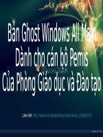 Bản Ghost All Main dành cho cán bộ PEMIS của Phòng GD&ĐT