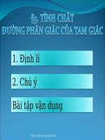 Bài 3 Tính chất đường phân giác của tam giác