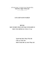 SKKN một số biện pháp giúp học sinh khối 10 phát âm chính xác âm b và p  THPT VĨNH lộc