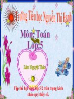 Toán 5: ÔN TẬP SỐ ĐO THỜI GIAN