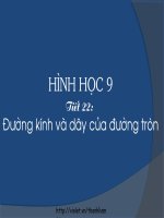 Tiết 24. Đường kính và dây của đường tròn